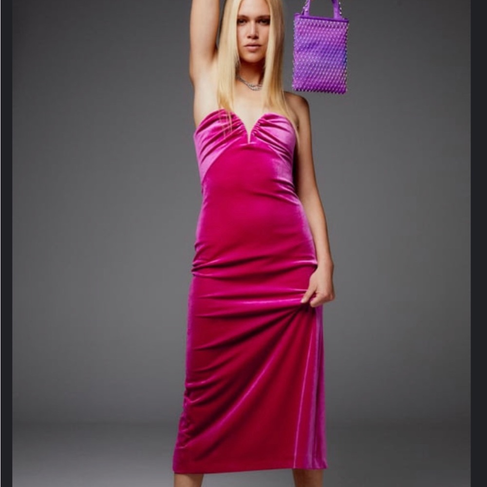Zara midi velvet dress